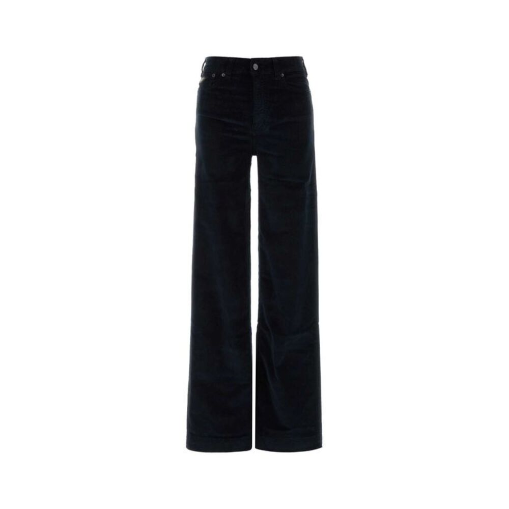 Lois Women Midnight Blue Stretch Corduroy Palazzo Pant
